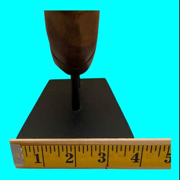 Carved Wooden Fish 13 Inches Mounted On Black Wooden Base - Picture 9 of 11